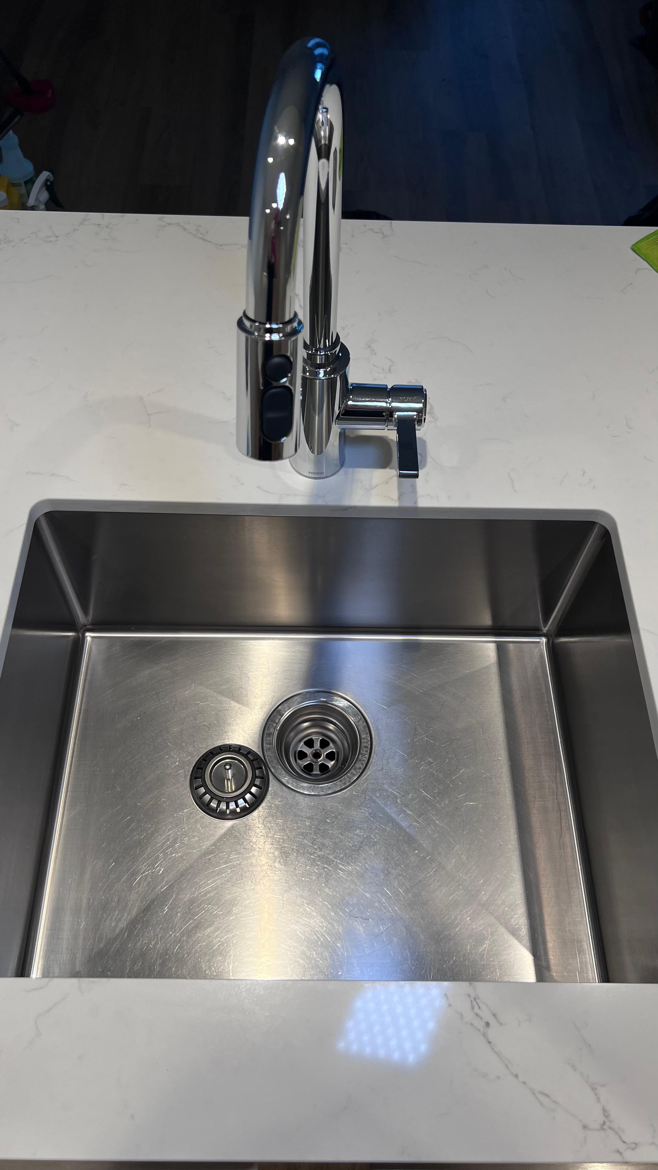 After: sink cleaned and polished in Vancouver