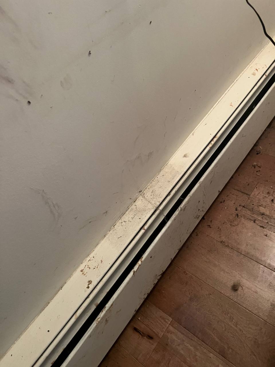 Before: wall marks cleaning in Vancouver